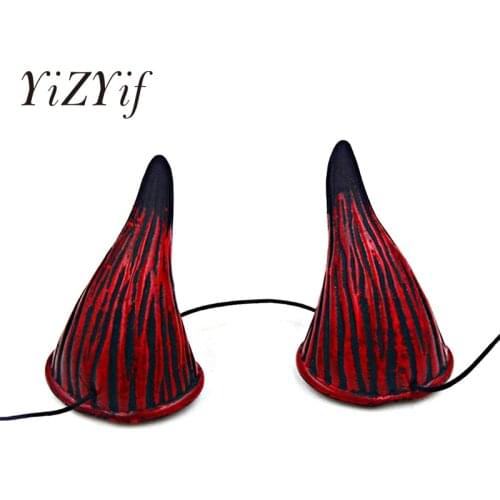 Ox Bull Devil Horn Headband Plastic Elastic Band Fancy Dress Accessory Headwear Halloween Cosplay Halloween Carnival Party