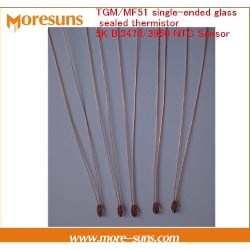 Fast Free Ship 50pcs/lot TGM/MF51 single-ended glass sealed thermistor 5K B:3470/3950 NTC Sensor