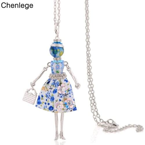 Chenlege statement big chokers for women necklace female long chains pendants long necklace cute accessory lovely gift wholesale