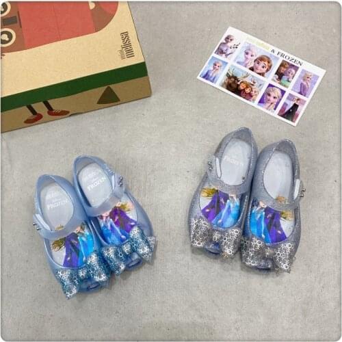 2020 Mini Melissa Ultragirl + Snow Princess Girl Jelly Shoes Sandals Melissa Sandals Kids Non-slip Summer Girl Toddler Shoes