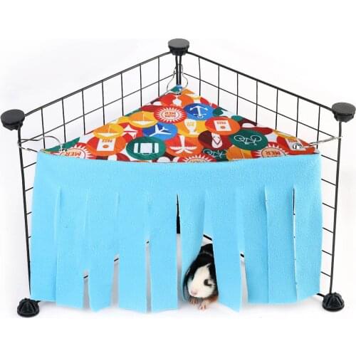 Hamster Hideaway Bed Corner Hideout Small Pet Triangular Hammock Squirrel Honey Bag Glider Chinchilla Rabbit Hammock