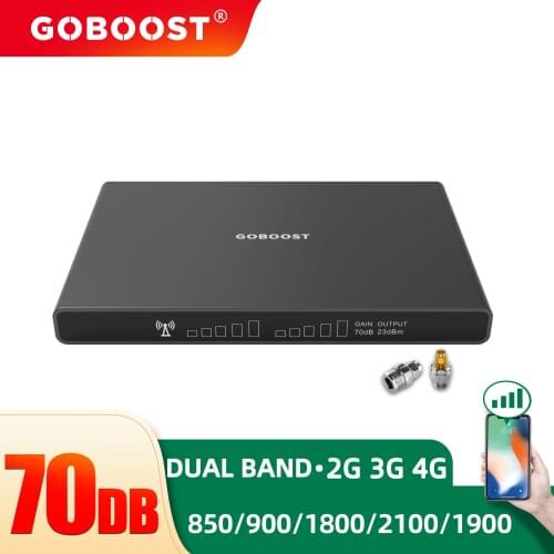 GOBOOST LTE Cellular Amplifier 4G Signal Booster 850 900 1800 2100 1900 MHZ CDMA GSM DCS UMTS WCDMA 2G 3G Repeater Mobile Phone