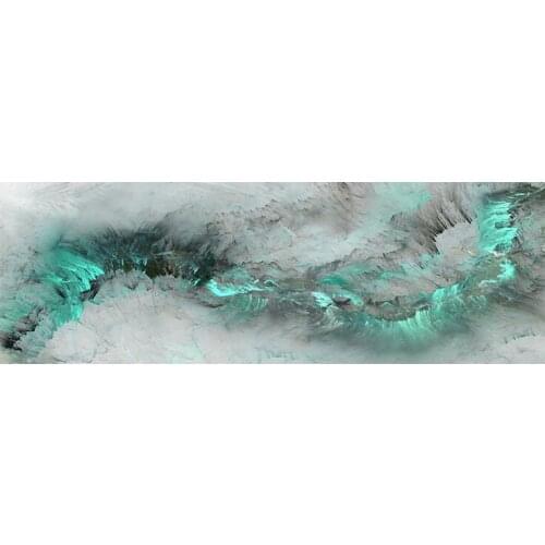 Abstract Green and Black Clouds Oil Painting on Canvas Posters and Prints Cuadros Wall Art Picture for Living Room Home Decor