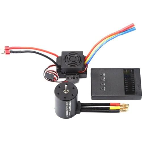 RISE-3650 Brushless Motor 60A ESC Programmer Card Combo Set For 1/8 1/10 RC Car Parts RC Car Brushless Motor