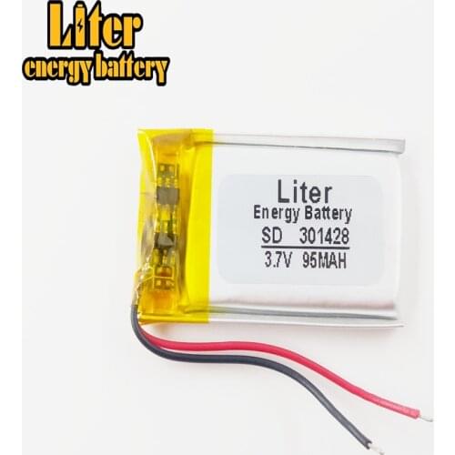 301428 3.7V 95mah Lithium polymer Battery with protection board For MP5 GPS Digital Products