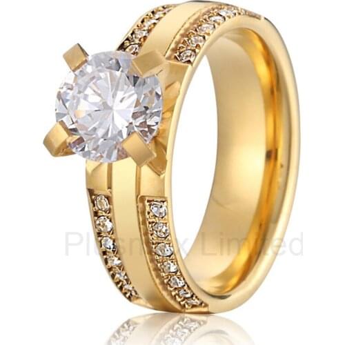 Best China cheap pure titanium jewelry factory masterfully designed classic engagement wedding rings for women