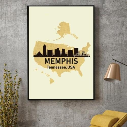 Memphis USA Art Print Poster Picture Wall Modern Minimalist Bedroom Living Room Decoration