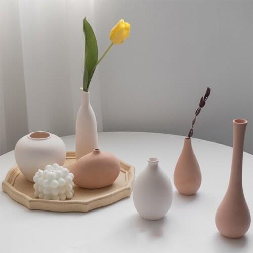 Nordic Ceramic Vase декор Decorating Living Room Flower Arrangement декор комнаты Small Dry Flower Decoration Of Retro Clay