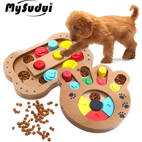 Multifunctional Pet Dog Puzzle Toy Wood Feeder Iq Training Dog Toys Education Slow feeding Interactive Puzzle Dispenser Games