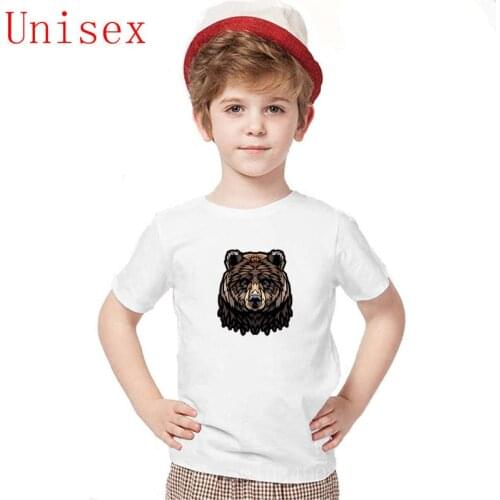 Fashion Custom bear nature tattoo tribal forest teddy cartoon kids clothes girls 8 to 12 boy clothes size 14 or 16 boys