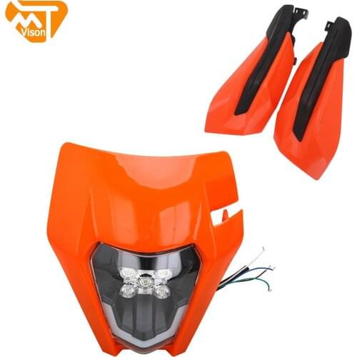 Motorcycle LED Headlight Head Light and Handguards kit For KTM SX XC SXF EXCF XCW XCF 50 65 85 125 150 250 300 350 450 500 2020