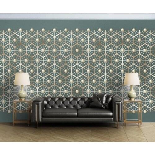 Custom 3D mural wallpaper abstract line pearl Nordic light luxury TV background wall decoration painting