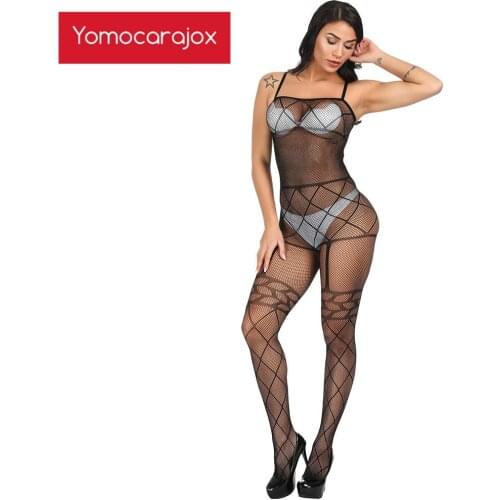Underwear Lingerie For Women Bodysuit Woman Bodies Sexy Network Grid Bodystocking Catsuit Erotic Body Suit Sex Products Teddies