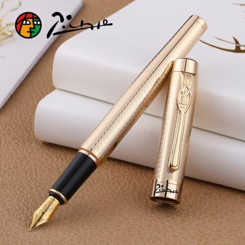 Picasso 933 Pimio Avignon Fountain Pen Classic Golden Clip Luxury Iridium Fine Nib Optional Office Business Writing Pen