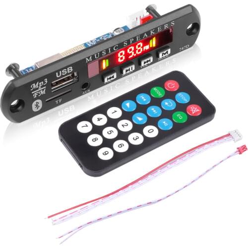 KEBIDU Decoding Board Module Bluetooth MP3 LED 12V DIY USB TF FM Radio Module Wireless Bluetooth Decoder Record MP3 Player