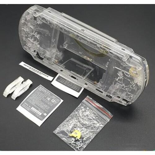 Transparent Crysal replacement Shell For PSP 1000 2000 3000 Game Console replacement Shell full housing cover case with buttons