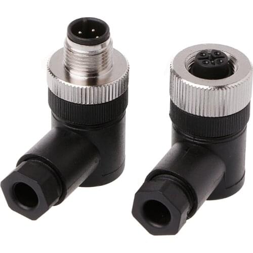 PG7 Sensor Connector IP67 4/5/8 Pin Male/Female Straight/Right Angle M12 Plug T8WE