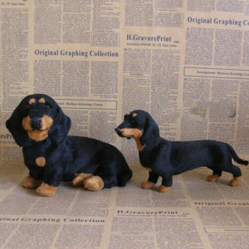 Realistic Dachshund Simulation Toy Dog Puppy Lifelike Stuffed Companion Toy Pet Dog Handcrafted
