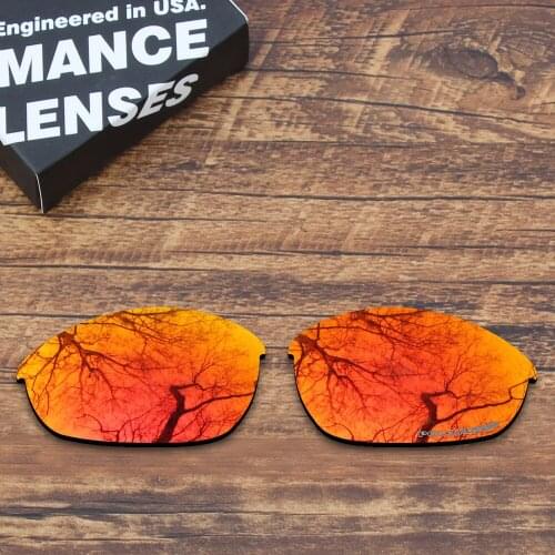 ToughAsNails Resist Seawater Corrosion Polarized Replacement Lenses for Oakley Half Jacket Sunglasses Orange Red Mirrored