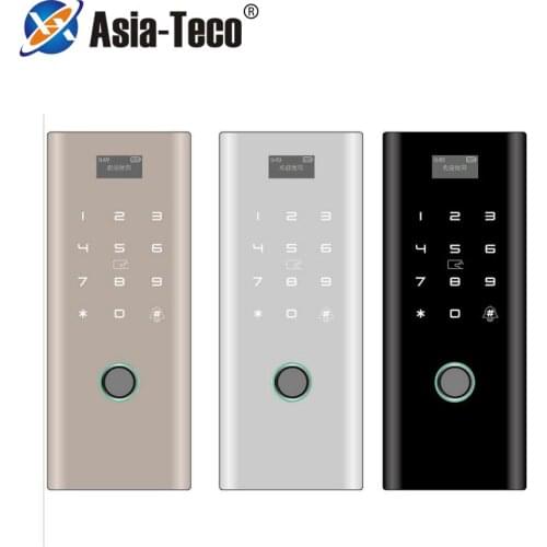 Smart Door Fingerprint Lock Electronic Digital Gate Opener Electric RFID IC Biometric finger print security Glass Password Card