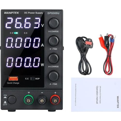 WANPTEK DPS305U 0-30V 0-5A 150W Switching DC Power Supply 4 Digits Display LED High Precision Adjustable Power Supply Module