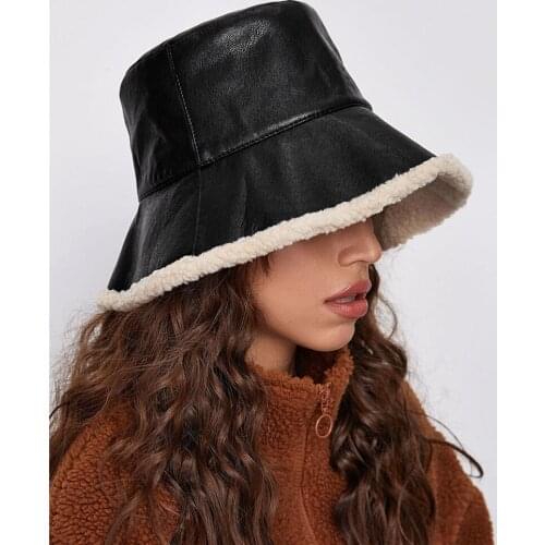 2020 New Fashion Autumn/Winter Lady Bucket Hats Warm Headwear Casual Caps Fur Hats for women Solid color Girls hats Wholesale