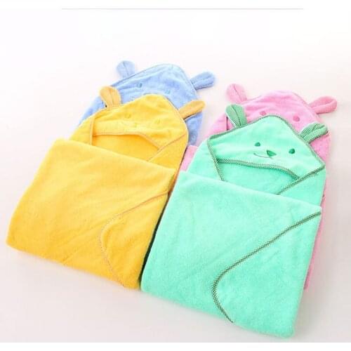 1Pcs Baby Cartoon Bath Towel Infant Shower Cotton Blanket Towel Cute Hooded Bathrobe Boys Girls Soft Bath Blankets 90*90CM Robe