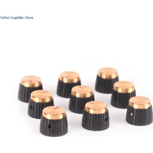 10pcs Guitar Amplifier Knob Control Knobs Cap Rotary Electric Acoustic Guitar Volume Button Cap Guitar Parts & Accessories