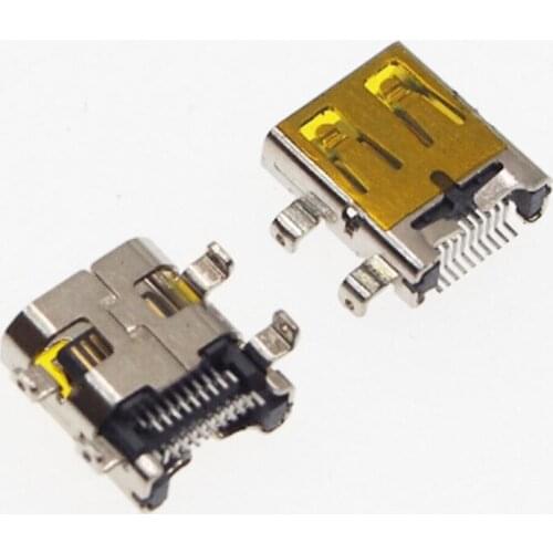 10pcs Micro HDMI Port Jack 19P Sinking plates Digital product interface