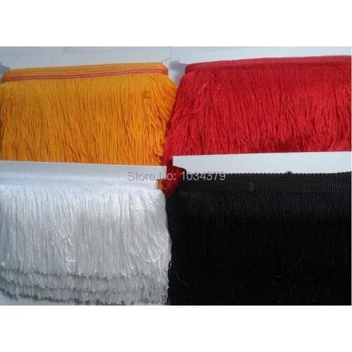 4Colors 12CM Polyester 10Meters/ 11Yards Latin Dance Apparel Thin Line Fringe Lace Trims Rayon DIY Manual Accessories TL0053