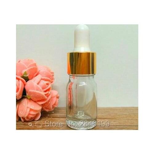 5ML 5G Transparent Dropper Bottles Essential Oil Bottle, Sample Bottle Sample Sack, Cosmetic Glass Bottle, 50 Pieces/lot