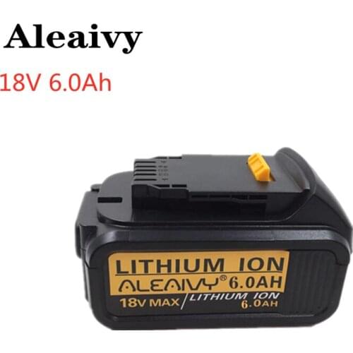 ALEAIVY 100% Original 20V 6.0Ah DCB200 Replacement Li-ion Battery for DeWalt MAX XR Power Tool 20V 6000mAh Lithium Batteries