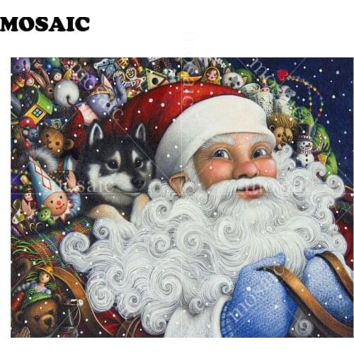 Full Square 5D DIY Diamond Painting Christmas bear diamond Embroidery Cross Stitch,Mosaic,Home Decor,Hobby B348