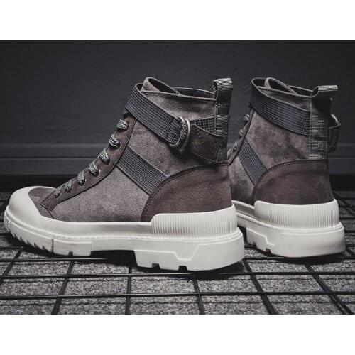 Boots Light on Fashion Casual man informales leather for sneaker slip leisure black sports mens sapato hombre Breathable boty