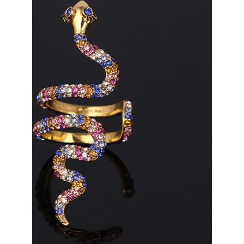 Color Massive Snake Rings For Women Gothic Accessories Vintage Punk Gifts for the new year 2020 Jewelry Trend Ring On Finger