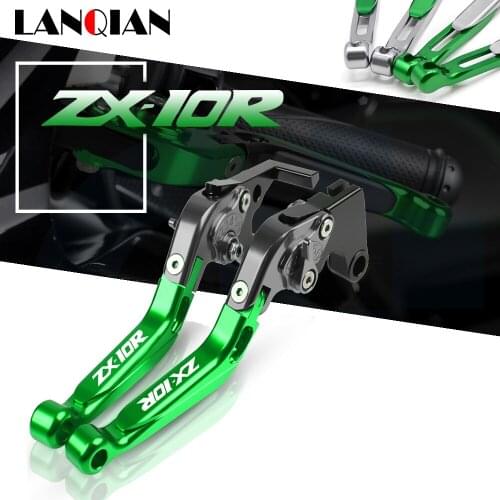 For Kawasaki ZX10R Motorcycle Aluminum Adjustable Folding Extendable Brake Clutch Levers ZX 10R ZX 10 R 2006-2015 2012 2013 2014
