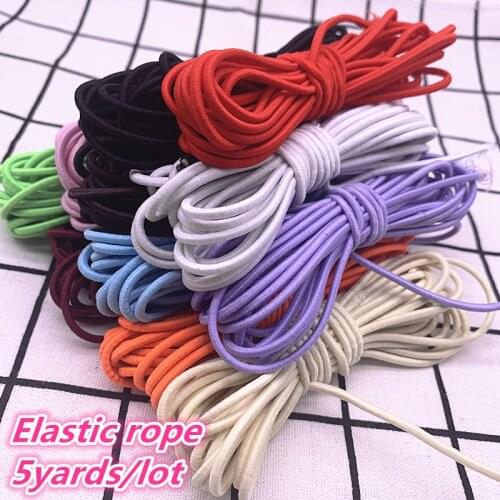 Hot 5yards 2mm 2.5mm High Elastic Round Elastic Band Rubber Band Elastic Cord for Jewelry Making Diy Handmade Accessories
