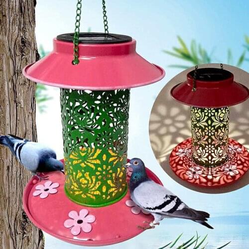 Ing Solar Bird Feeder with Light Hollow Squirrel-proof for Outside