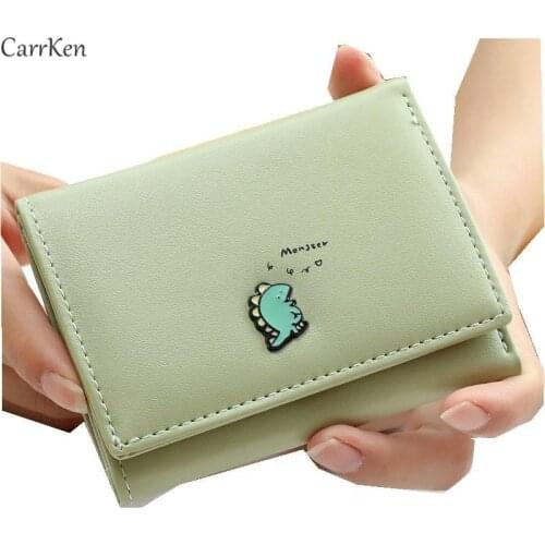 Short Wallet Women Small Cute Purse Cartoon Pattern Hasp Ladies Card Holder Carteira Clutch Student Female Three-Fold Wallets
