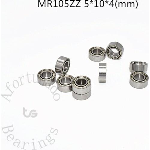 MR105ZZ 5*10*4(mm) 10pieces free shipping bearing Metal Sealed Miniature M105 Mini Bearing MR MR105ZZ chrome steel bearing