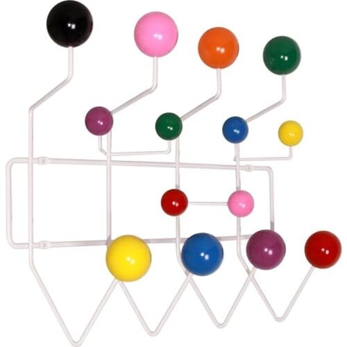 Solid Wood Multicolor Hange Furniture Coat hanger Ball Rack Milti-purpose Hook for Wall Ornaments for Kid Gift Metal Bag Decor