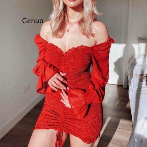 Fashion New Women Floral Print Sashes Shirt Dress Holiday Ladies Loose Short Mini Dress Girls Party Christmas Red Clothing