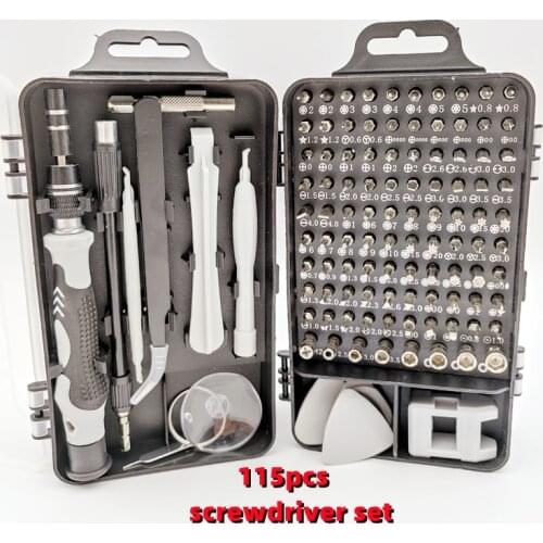 115pcs screwdriver screwdriver set mobile phone repair multifunctional hand tool precision instrument electronic DIY kit bit