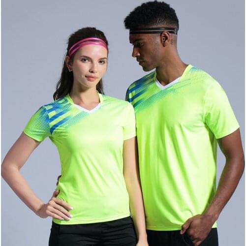 New Badminton Shirts Men Women Sport Shirt Tennis Shirts Male , Table Tennis Tshirt , Quick Dry Fitness Sports Training Tshirts