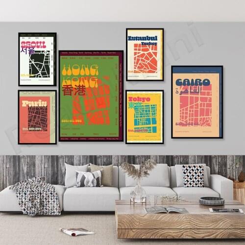 Tourism city posters, New York City, Paris, Mexico City, South Korea, Athens, Greece, Tokyo, Japan, Mexico color city printing t
