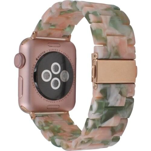 38/40/42/44mm Resin Strap for Apple Watch Band Series 5 4 3 2 1 Replacement Bracelet for iWatch 4/5 Watchband Accessories