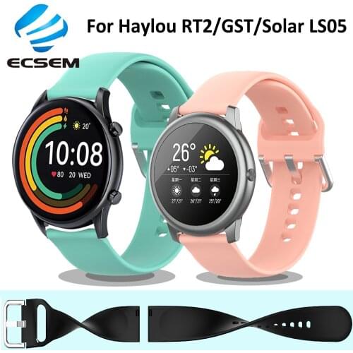 Watchband Strap for Xiaomi Haylou Solar LS05 watch accessories Band Sport Smart Bracelet silicone wrist strap for xiaomi youpin