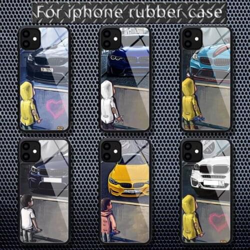Boy see sports car bmw cool Jdm drift Phone Case Rubber for iPhone 12 11 Pro Max XS 8 7 6 6S Plus X 5S SE 2020 XR 12 Mini case