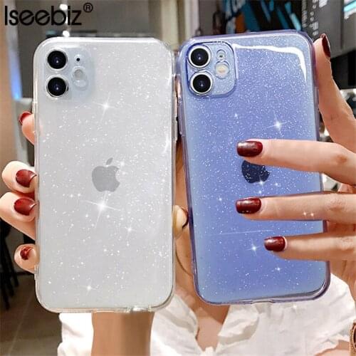 Luxury Candy Transparent Phone Case For iPhone 13 11 12 Pro Max Mini X XS XR 7 8 6s Plus SE 2020 Glitter Bling Shockproof Cover