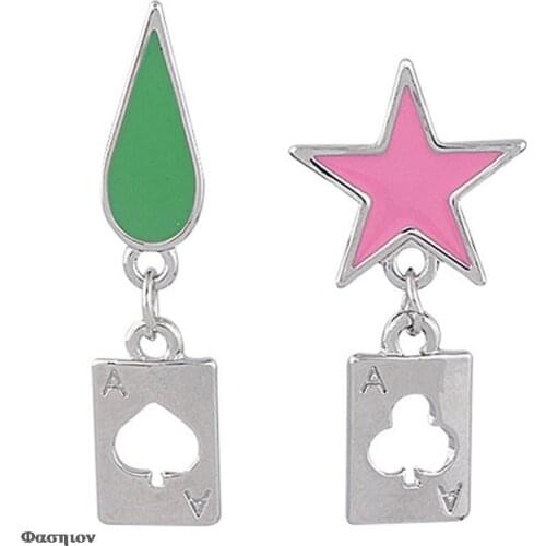 Japan Anime HUNTER X HUNTER Hisoka Stud Earrings For Men Women Jewelry Accessories